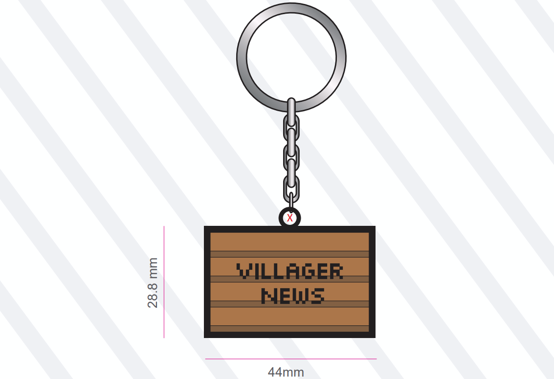 Villager News Keyring – Element Animation Merch